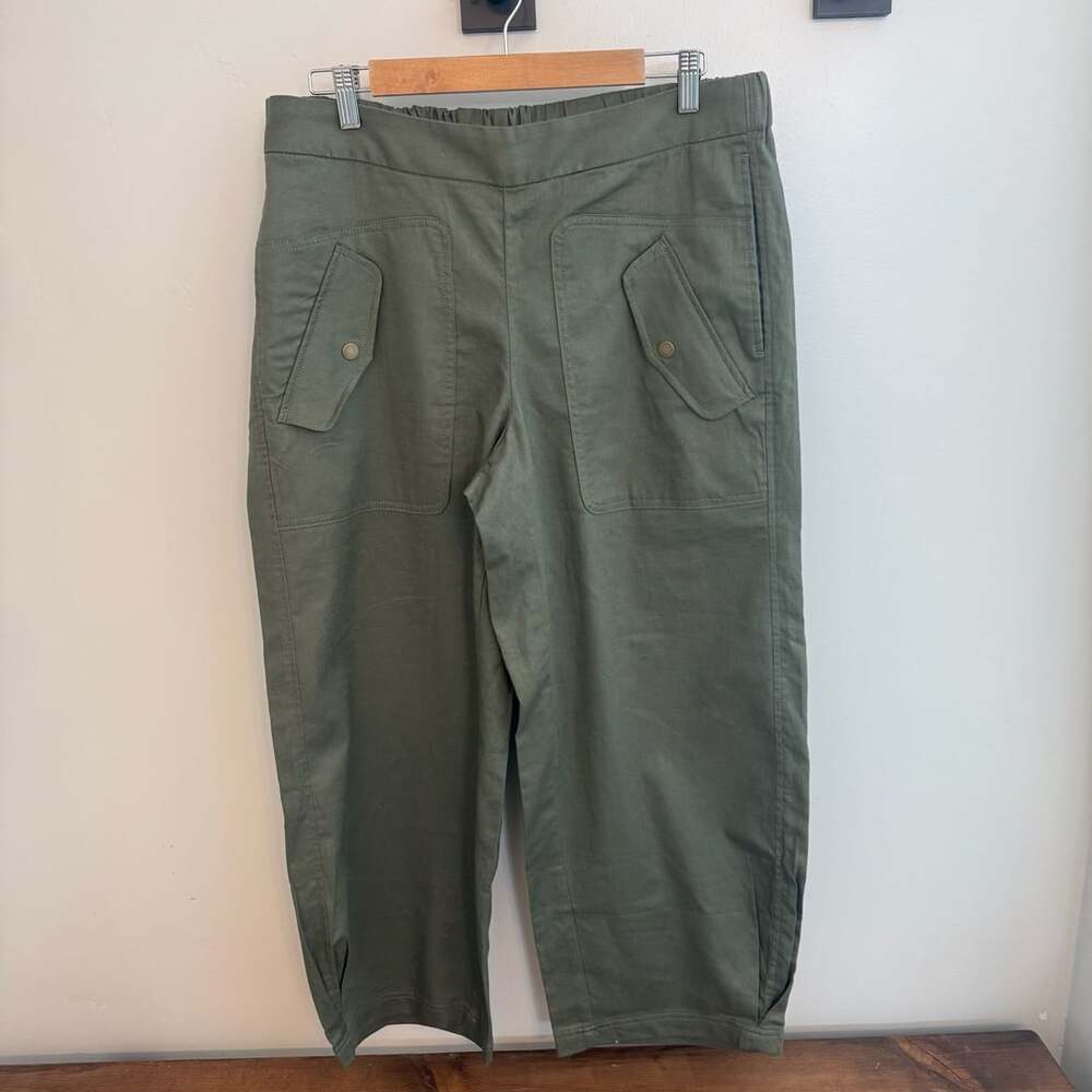 Banana Republic Linen Blend Parachute Pants Size L Green